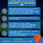 Delaware Fightin' Blue Hens - University of Delaware Athletics Logo Counted Cross Stitch Pattern - Download in PDF 4 Cross Stitching Instructions for Delaware Symbol - Beginner Guide