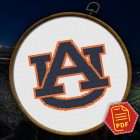 Auburn Tigers Logo Counted Cross Stitch Pattern - Download in PDF 2 Auburn Tigers Insignia DIY Wall Decor - Themed Embroidery Gift