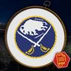 Buffalo Sabres Logo Counted Cross Stitch Pattern - Download in PDF 2 Buffalo Sabres Insignia DIY Wall Art - KeyBank Center