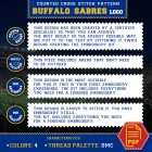 Buffalo Sabres Logo Counted Cross Stitch Pattern - Download in PDF 5 Buffalo Sabres Mark Pattern Specifications - Stitch Count Info