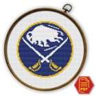 Buffalo Sabres Logo Counted Cross Stitch Pattern - Download in PDF 1 Buffalo Sabres Emblem Counted Cross Stitch Pattern - Download in PDF
