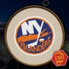 New York Islanders Logo Counted Cross Stitch Pattern - Download in PDF 2 New York Islanders insignia for DIY Wall Decor - NHL Themed Embroidery