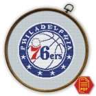 Philadelphia 76ers Emblem Counted Cross Stitch Pattern - Download in PDF