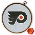 Philadelphia Flyers Emblem Counted Cross Stitch Pattern - Download in PDF