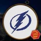 Tampa Bay Lightning Insignia Wall Decor - NHL Themed Embroidery Gift Idea
