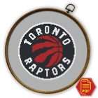 Toronto Raptors Emblem Counted Cross Stitch Pattern - Download in PDF