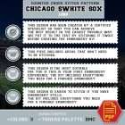 Chicago White Sox Logo Counted Cross Stitch Pattern - Download in PDF 5 Basic embroidery rules page included with Chicago White Sox logo cross stitch PDF