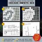 Chicago White Sox Logo Counted Cross Stitch Pattern - Download in PDF 6 Floss legend and stitch guide for Chicago White Sox logo counted cross stitch pattern