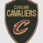 Cleveland Cavaliers Logo Counted Cross Stitch Pattern – Download in PDF 6 Clean preview of Cleveland Cavaliers logo counted cross stitch on white fabric
