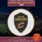 Cleveland Cavaliers Logo Counted Cross Stitch Pattern – Download in PDF 3 Cleveland Cavaliers logo counted cross stitch preview on fabric