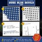 Duke Blue Devils Logo Counted Cross Stitch Pattern - Download in PDF 4 Floss legend and stitch guide for Duke Blue Devils logo counted cross stitch pattern