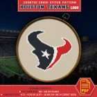 Houston Texans Logo Counted Cross Stitch Pattern - Download in PDF 3 Houston Texans logo counted cross stitch preview on fabric