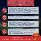 Basic embroidery rules page included with Los Angeles Angels logo cross stitch PDF