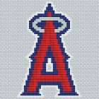 Los Angeles Angels Logo Counted Cross Stitch Pattern - Download in PDF