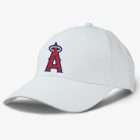 Finished look of Los Angeles Angels logo counted cross stitch design