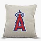 Los Angeles Angels logo embroidery pattern mockup for counted cross stitch