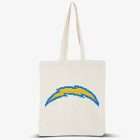 Los Angeles Chargers Logo Counted Cross Stitch Pattern - Download in PDF 8 Los Angeles Chargers logo counted cross stitch design shown on a tote bag mockup