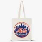 New York Mets Logo Counted Cross Stitch Pattern - Download in PDF 7 New York Mets logo counted cross stitch preview on fabric