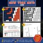 New York Mets Logo Counted Cross Stitch Pattern - Download in PDF 3 Floss legend and stitch guide for New York Mets logo counted cross stitch pattern