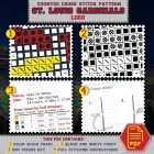 St. Louis Cardinals Logo Counted Cross Stitch Pattern - Download in PDF 3 Floss legend and stitch guide for St. Louis Cardinals logo counted cross stitch pattern