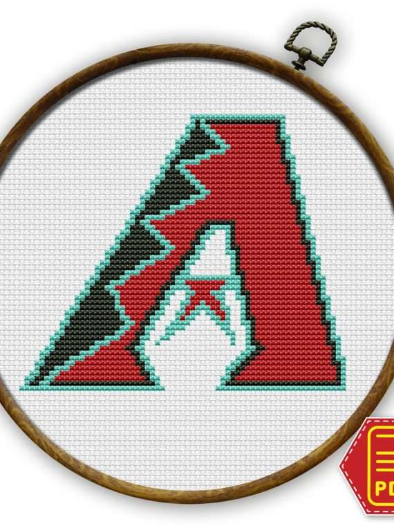 Arizona Diamondbacks logo cross stitch pattern -PDF file download