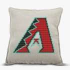 Arizona Diamondbacks Logo Counted Cross Stitch Pattern - Download in PDF 8 Arizona Diamondbacks logo cross stitch design shown on a decorative pillow